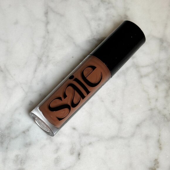 Saie Glossybounce™ High-Shine Hydrating Lip Gloss Oil | Push (soft brown) | NEW - Picture 2 of 4